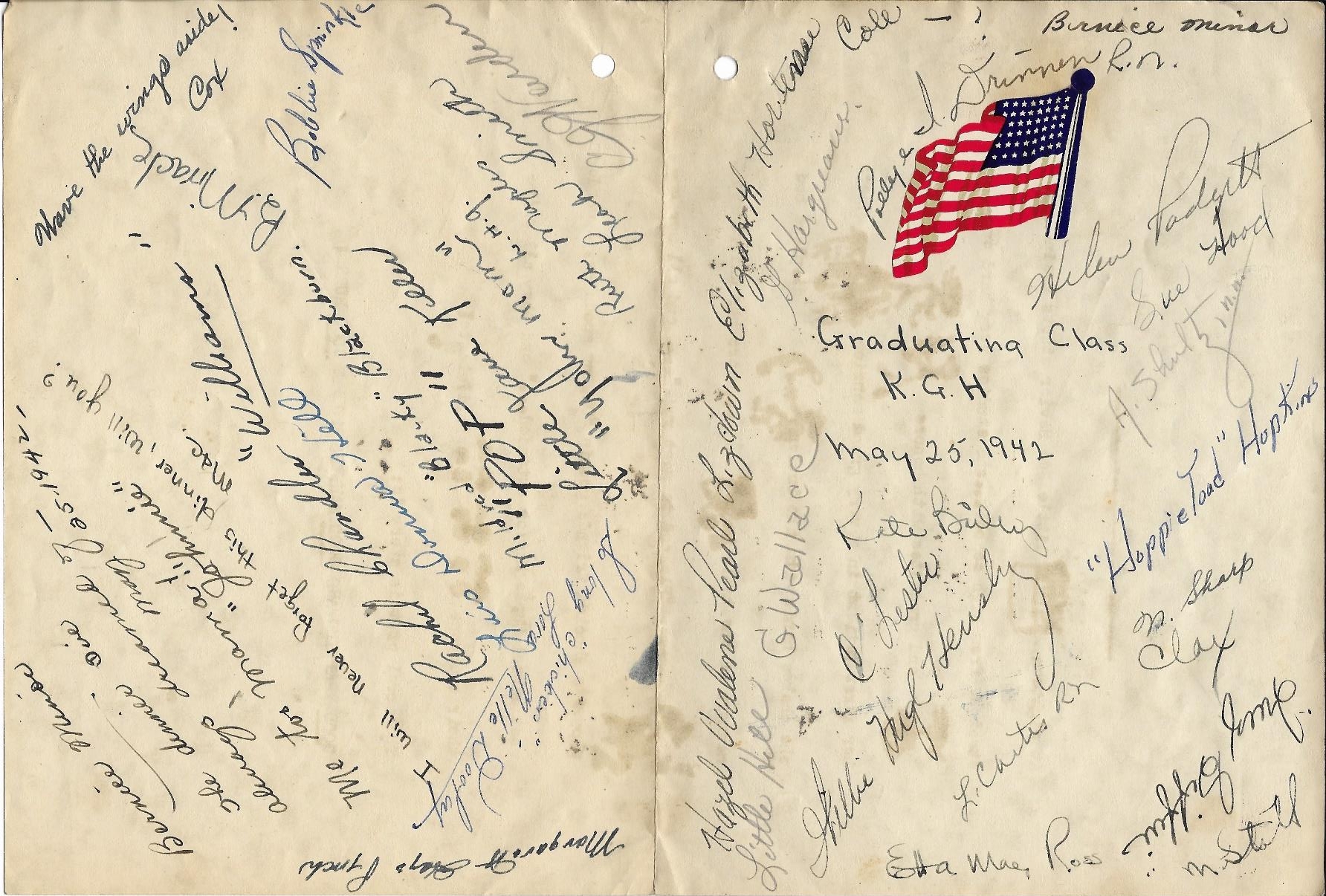 Class of 1942 Graduation Fable, outside cover