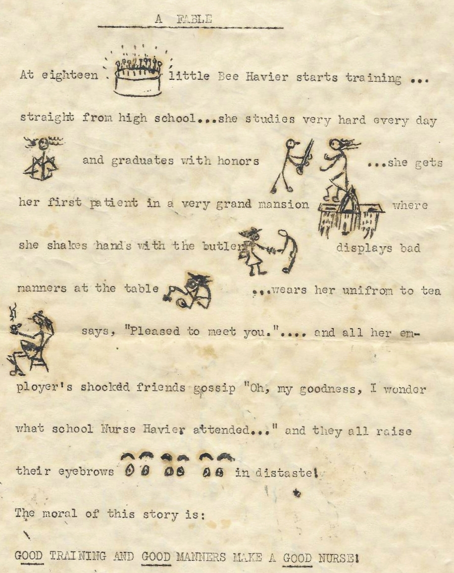Class of 1942 Graduation Fable, inside page