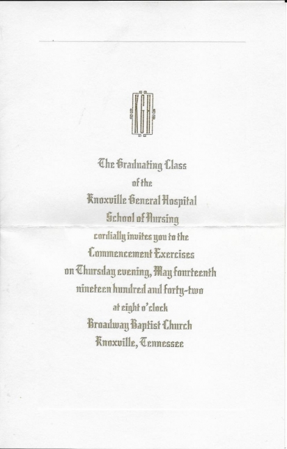 1942 Graduation Invitation